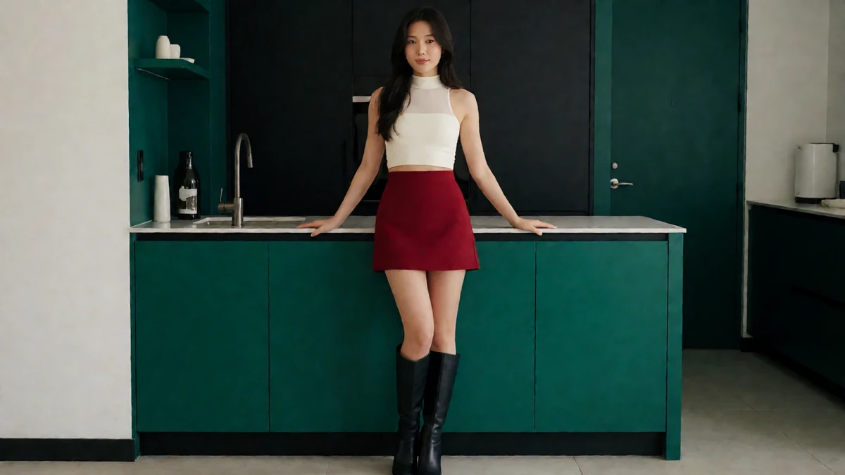 久久草国产嫩妹栏目中的年轻女团风模特与对应人物场景